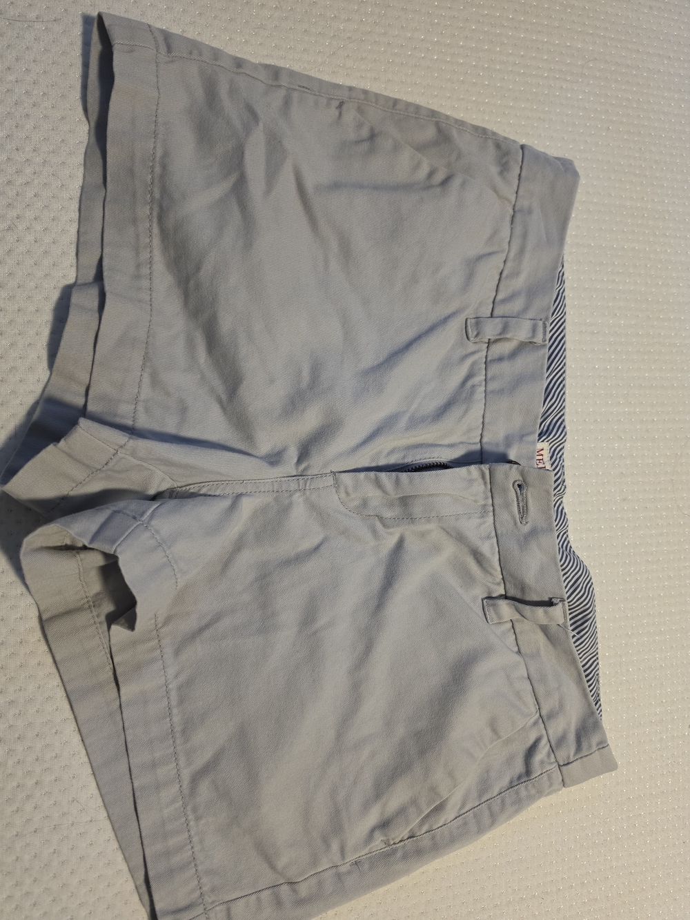 Merona By Target Light Gray Flat Front Chino Shorts Size 10